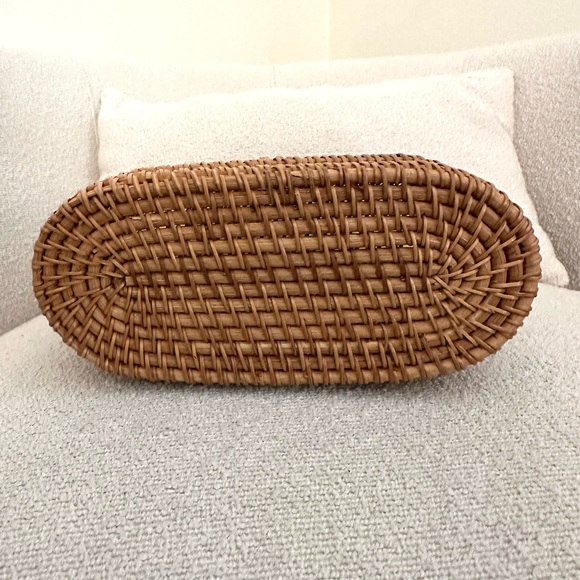 Cult Gaia Tophandle Wicker Tan Woven Handbag - Picture 4 of 12